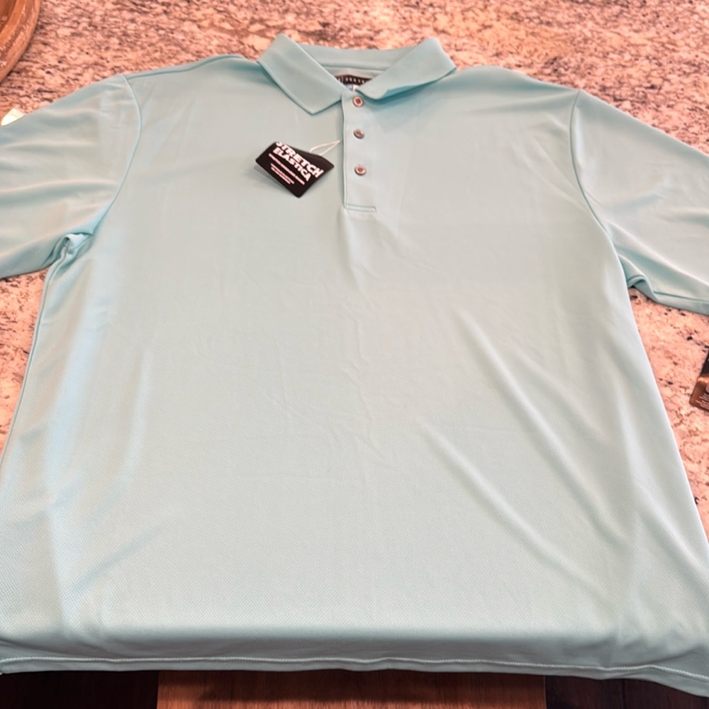 PGA Tour Turquoise Airflux Golf Polo XL